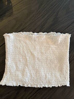 Hollister White Smocked Crop Top